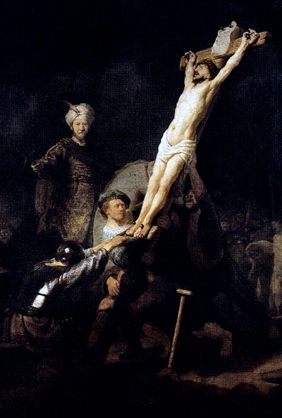 Elevation of the Cross, by Rembrandt